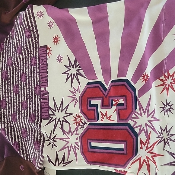 Harley-Davidson women's long sleeve rhinestones studded shirt. - Picture 3 of 4